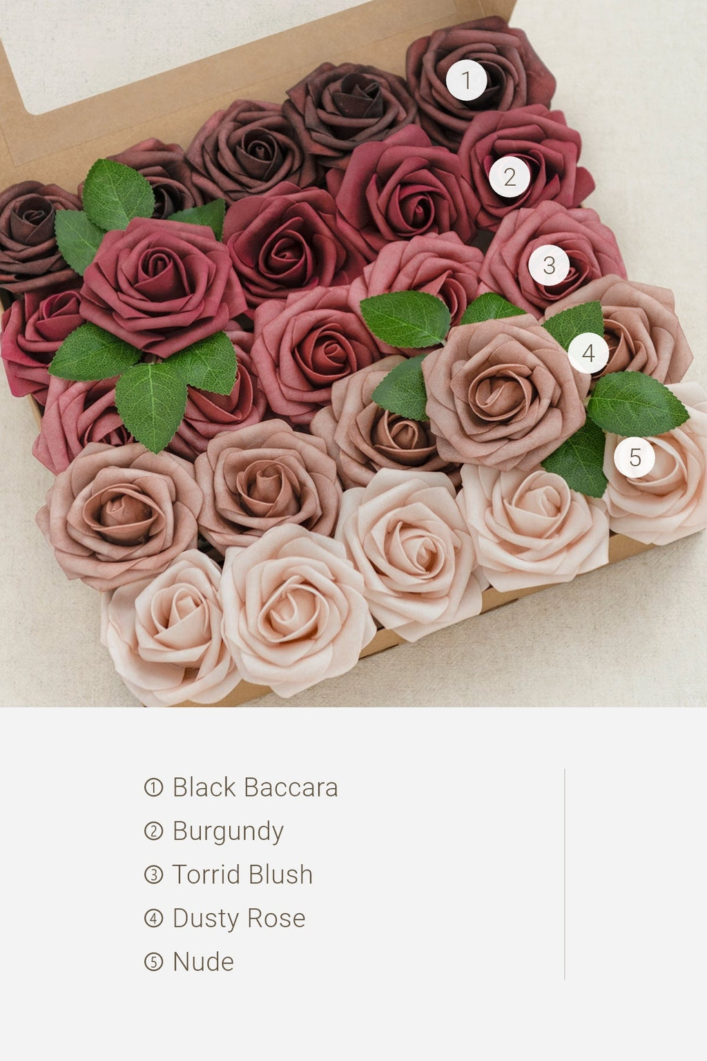3" Foam Rose with Stem - 59 Colors F3