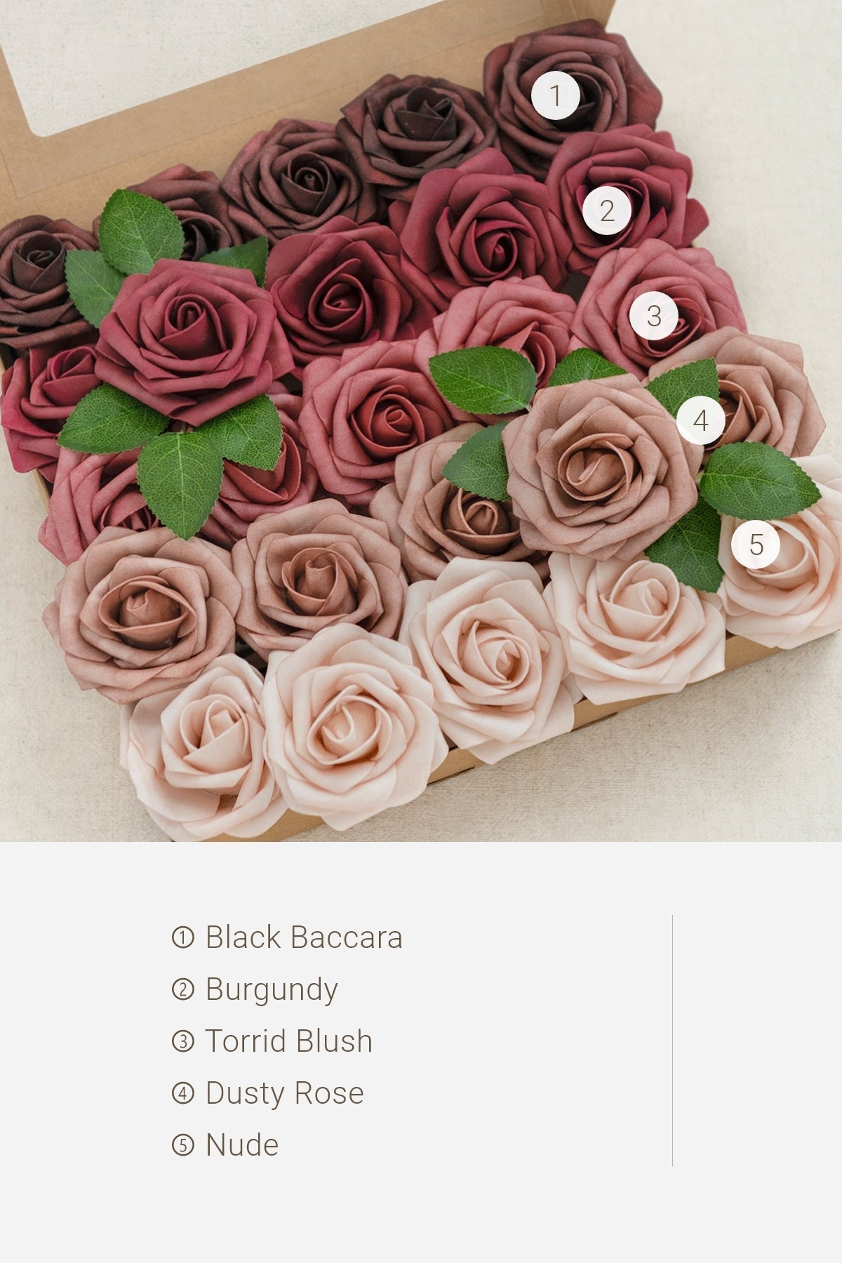 3" Foam Rose with Stem - 59 Colors F3