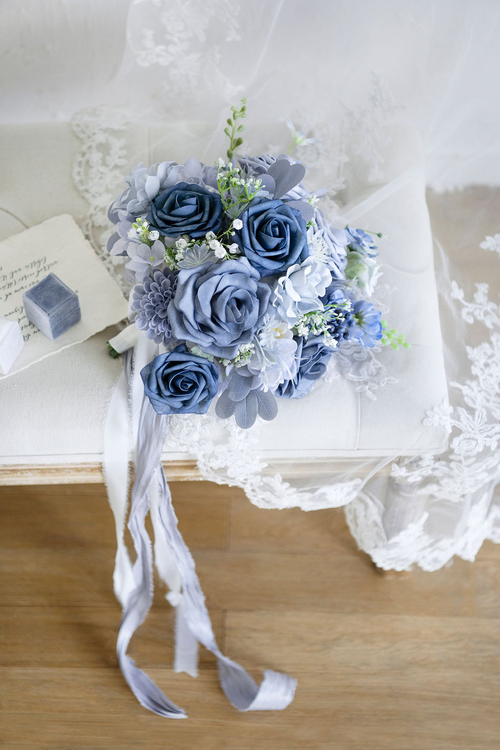 Dusty Blue Flowers Box Set - 11 Styles - lingsDev