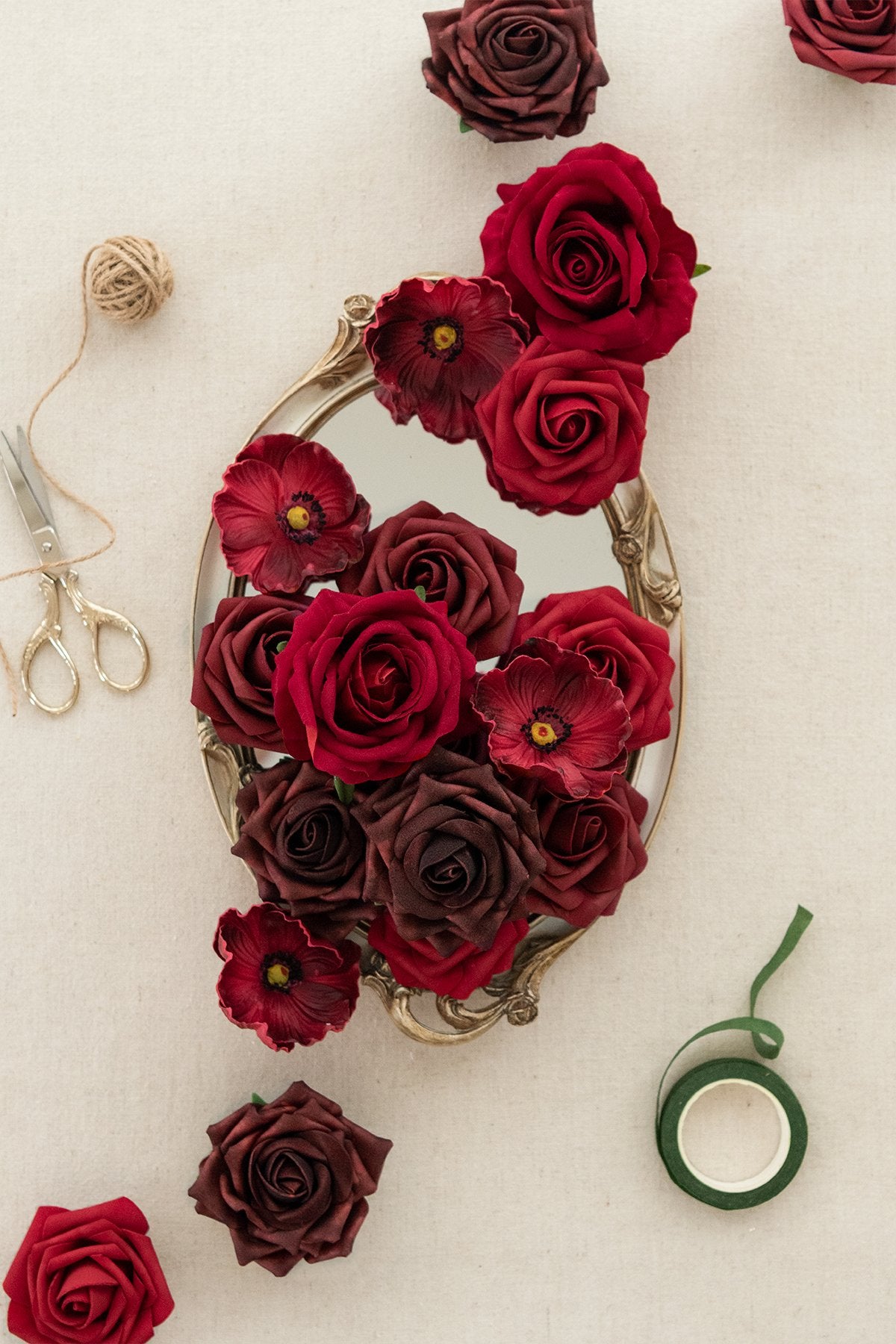 Burgundy & Marsala Flowers Box Set - 26 Styles - lingsDev