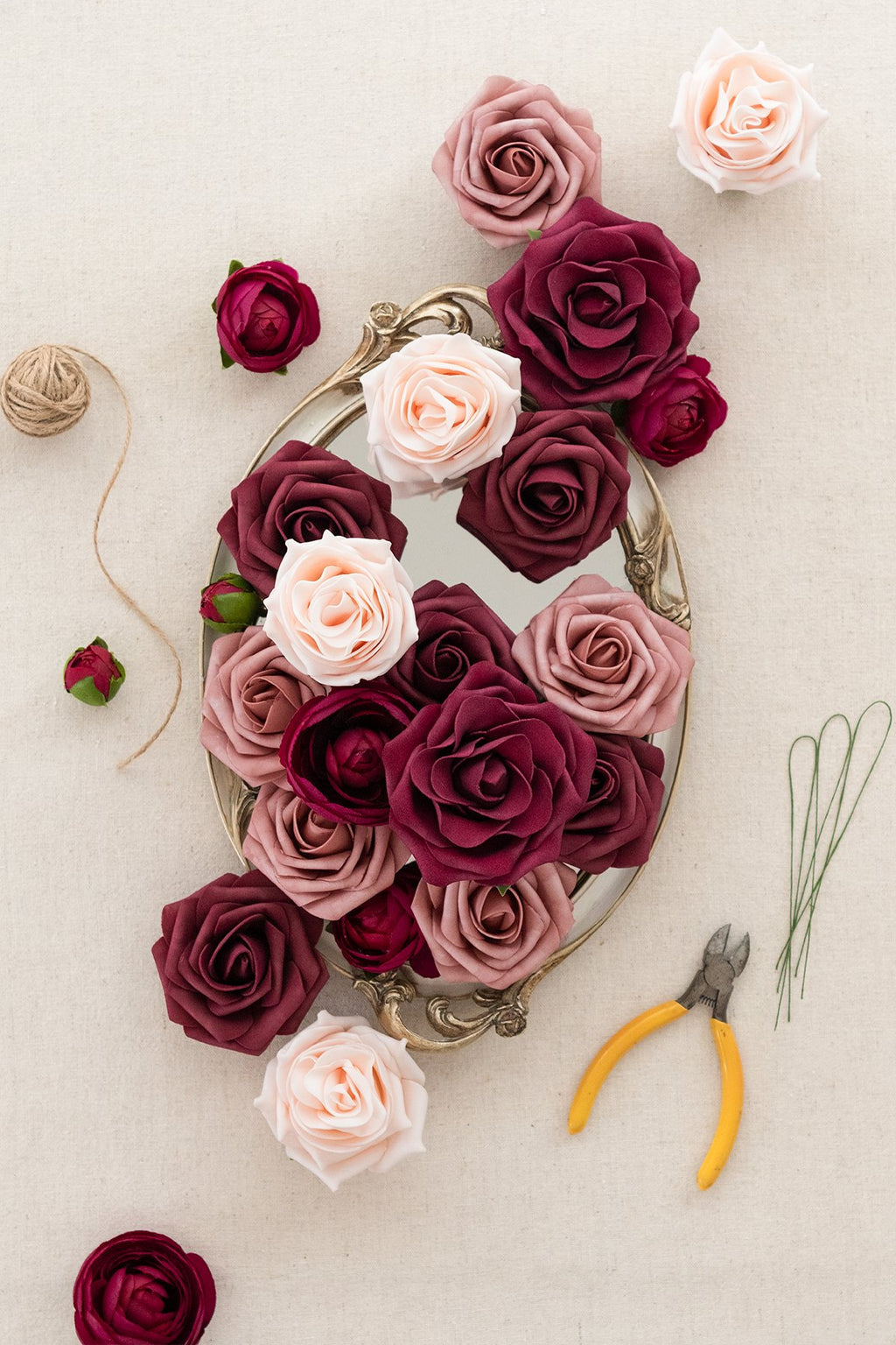 Burgundy & Marsala Flowers Box Set - 26 Styles - lingsDev