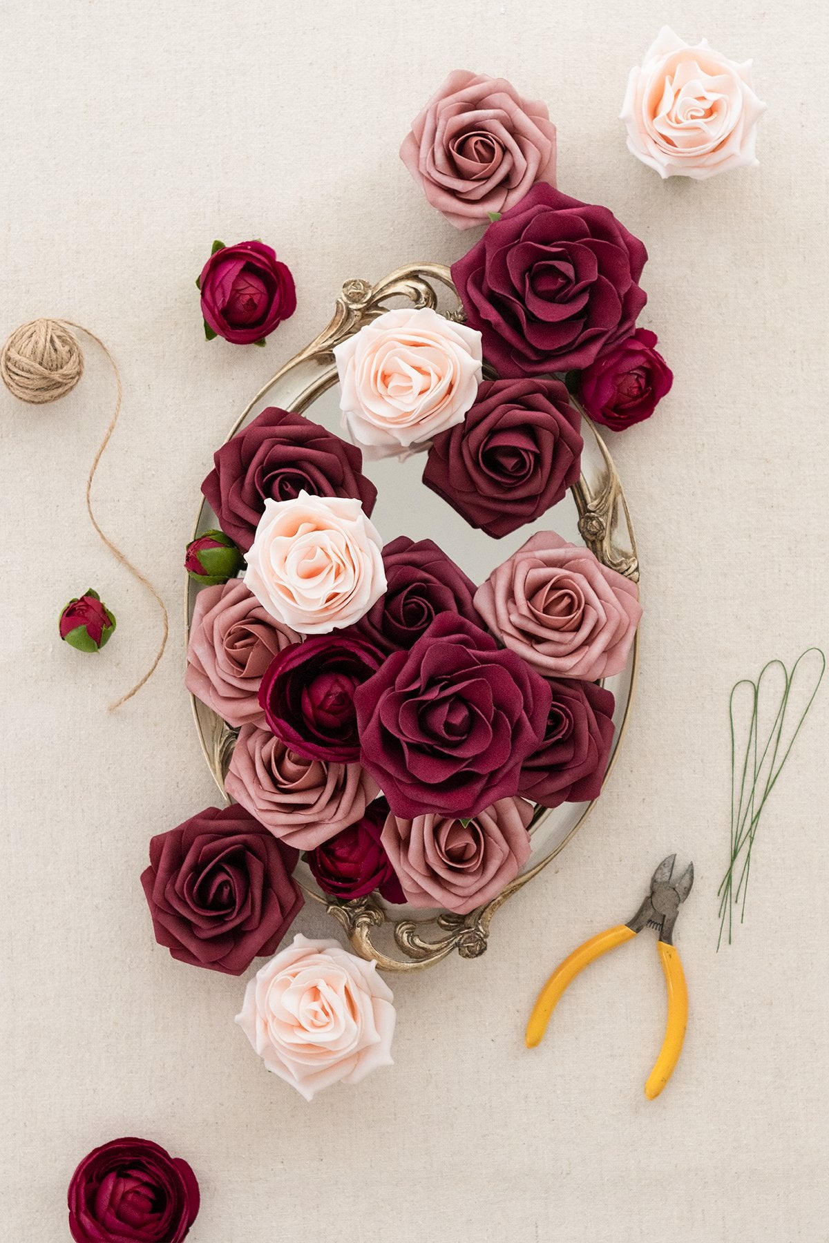 Burgundy & Marsala Flowers Box Set - 26 Styles - lingsDev