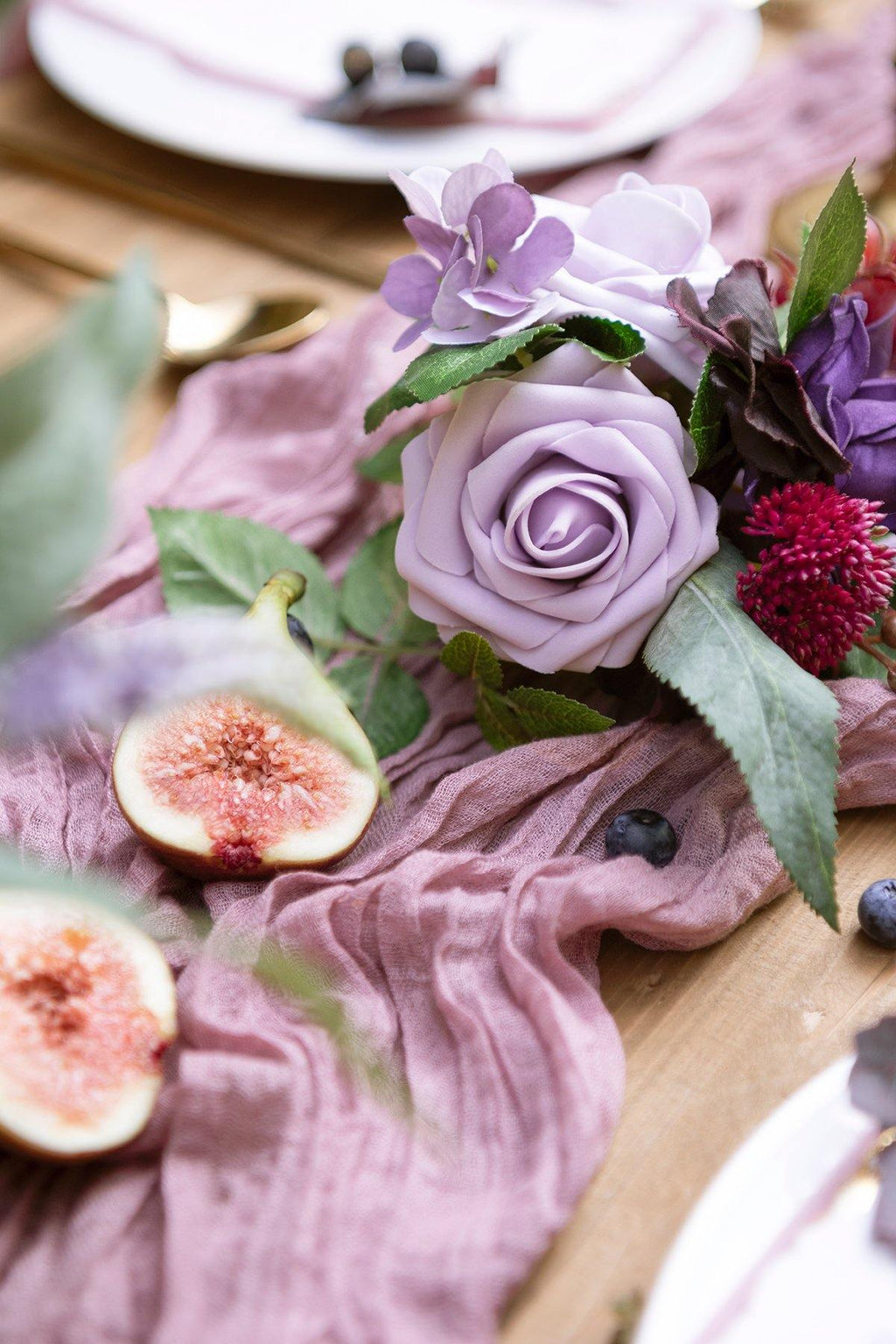 3" Purple Foam Rose with Stem - 4 Styles - lingsDev