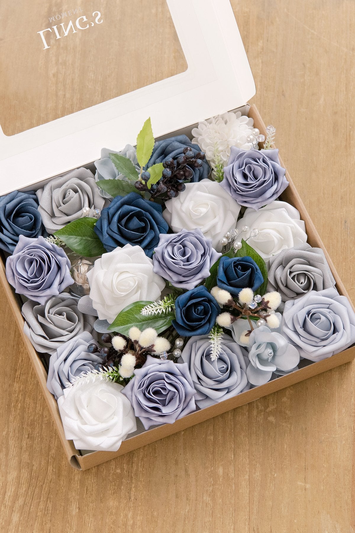 Dusty Blue Flowers Box Set - 11 Styles - lingsDev