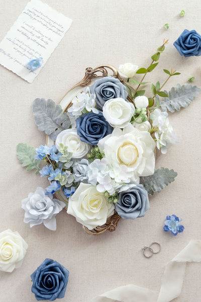 Dusty Blue Flowers Box Set - 11 Styles - lingsDev