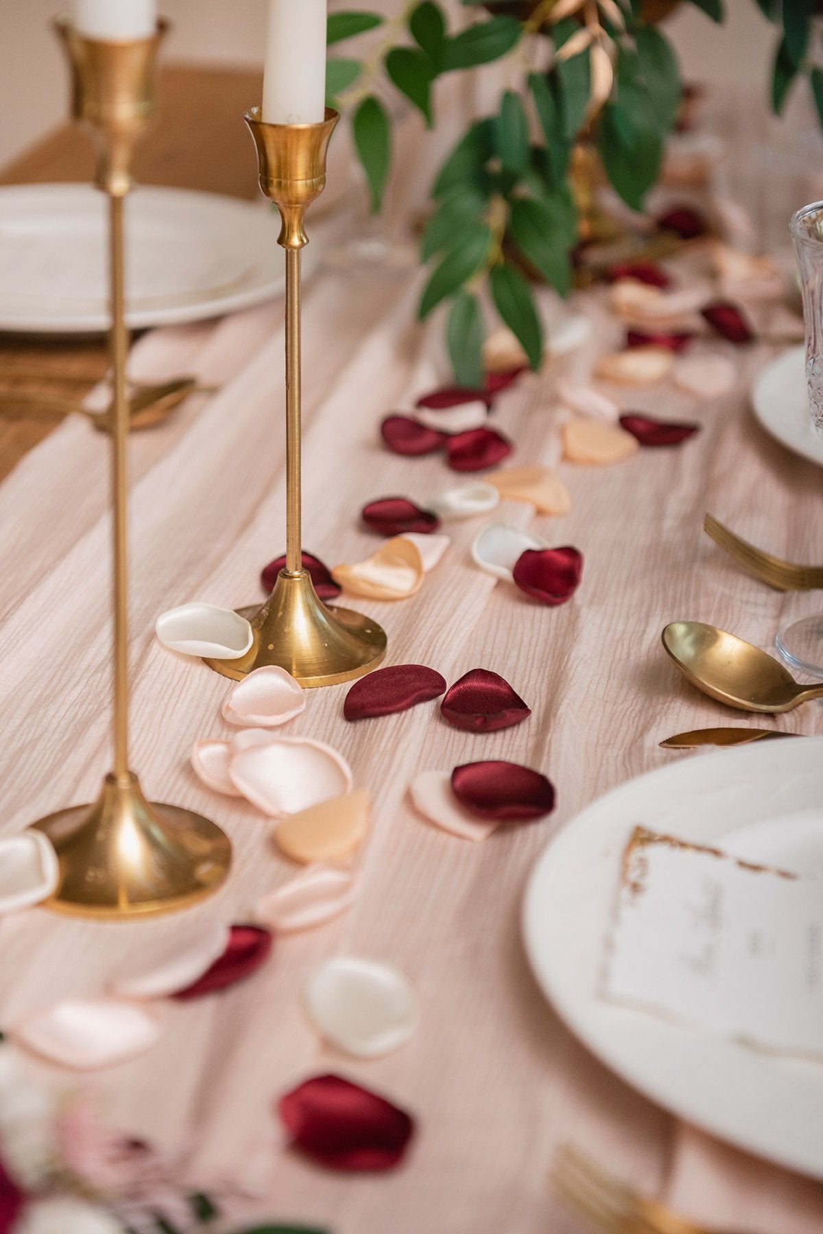 Silk Rose Petals - Peach & Gold - lingsDev