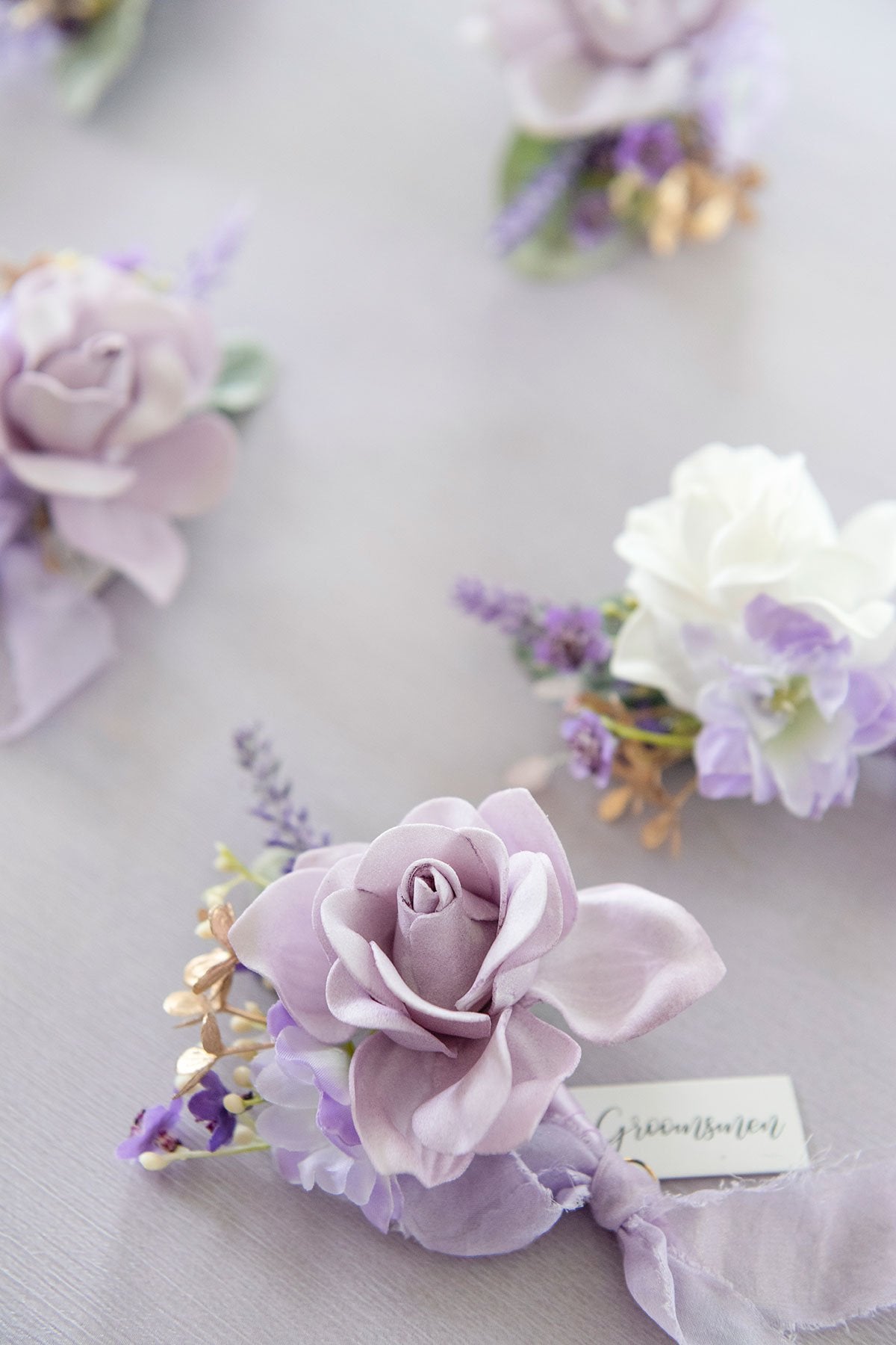 Wedding Boutonnieres (Set of 6) - Lilac - lingsDev