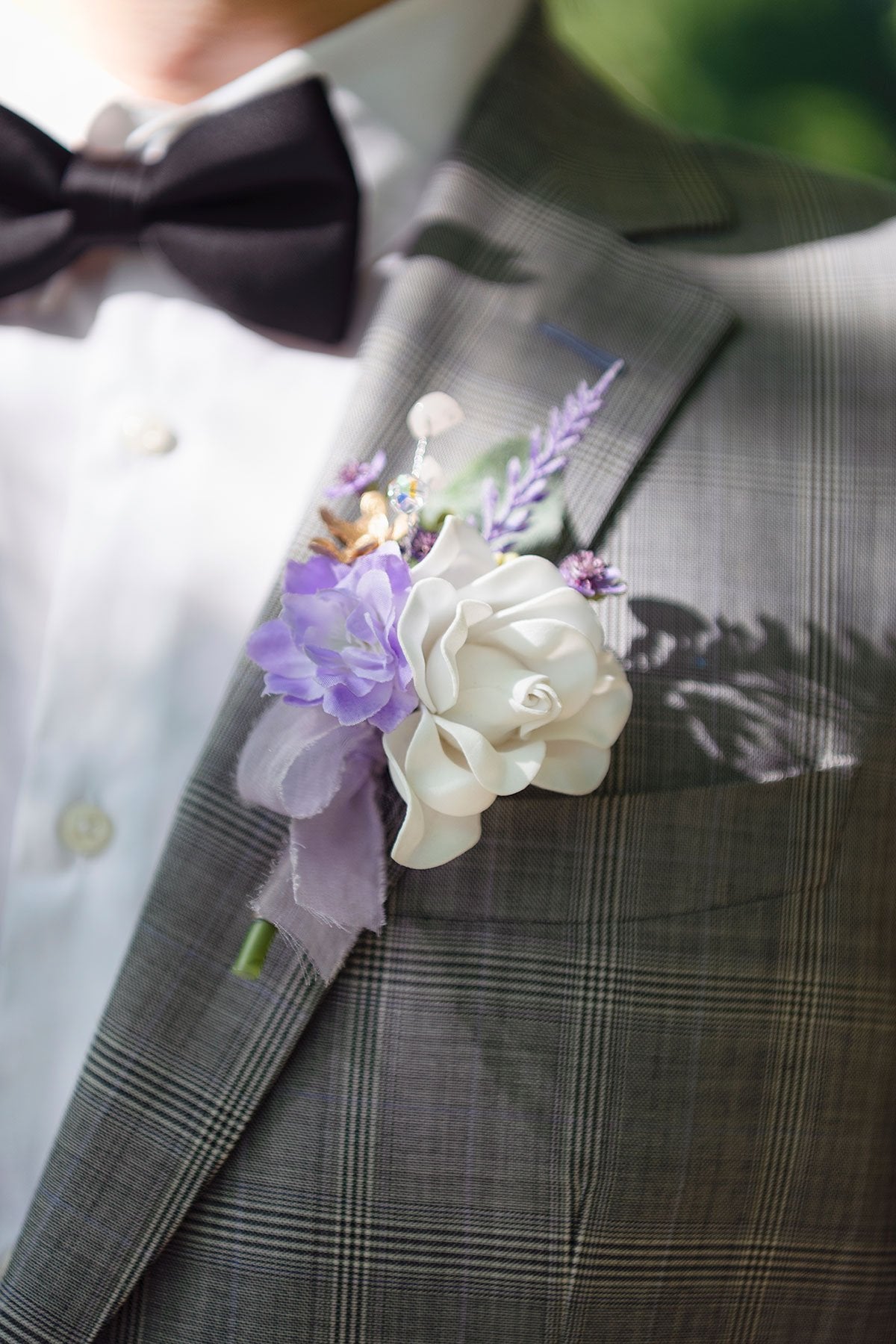 Wedding Boutonnieres (Set of 6) - Lilac - lingsDev