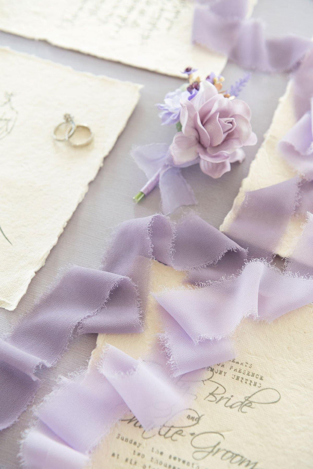 1.5"w x 1.5 Yard Chiffon Ribbons Sample Swatch Card - 5 Tones - lingsDev