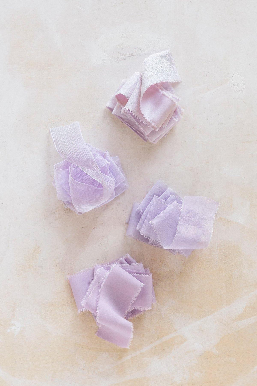 1.5"w x 1.5 Yard Chiffon Ribbons Sample Swatch Card - 5 Tones - lingsDev