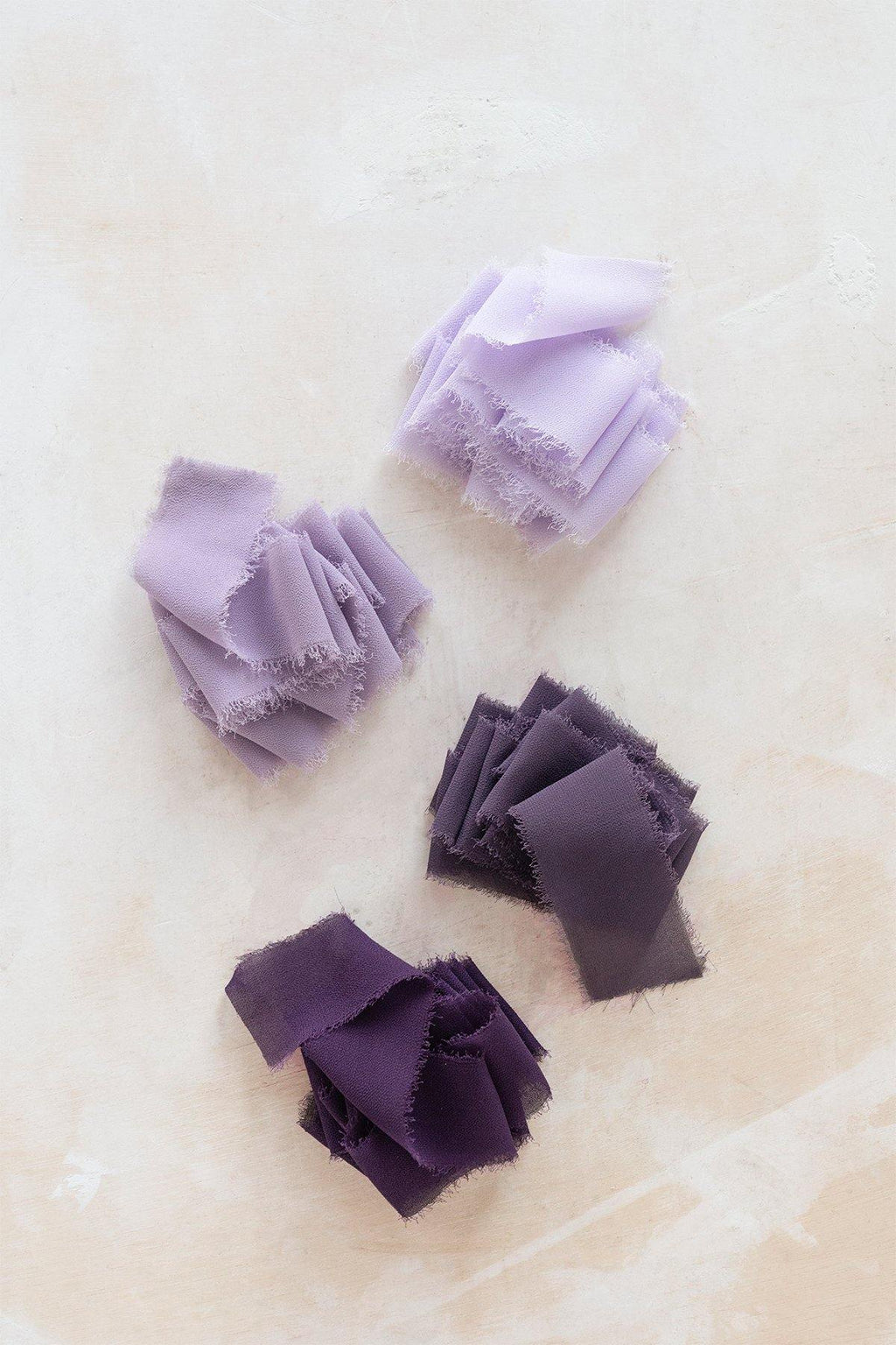 1.5"w x 1.5 Yard Chiffon Ribbons Sample Swatch Card - 5 Tones - lingsDev