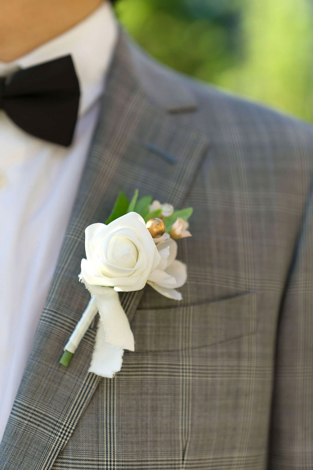 Wedding Boutonnieres (Set of 6) - Timeless White - lingsDev