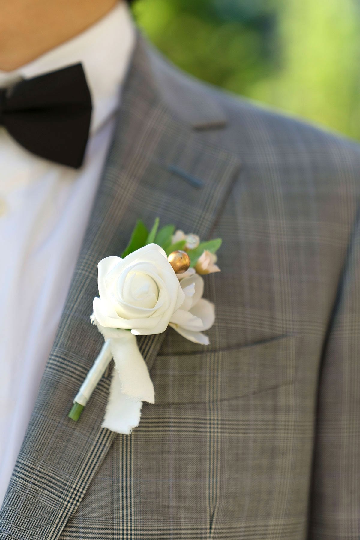 Wedding Boutonnieres (Set of 6) - Timeless White - lingsDev