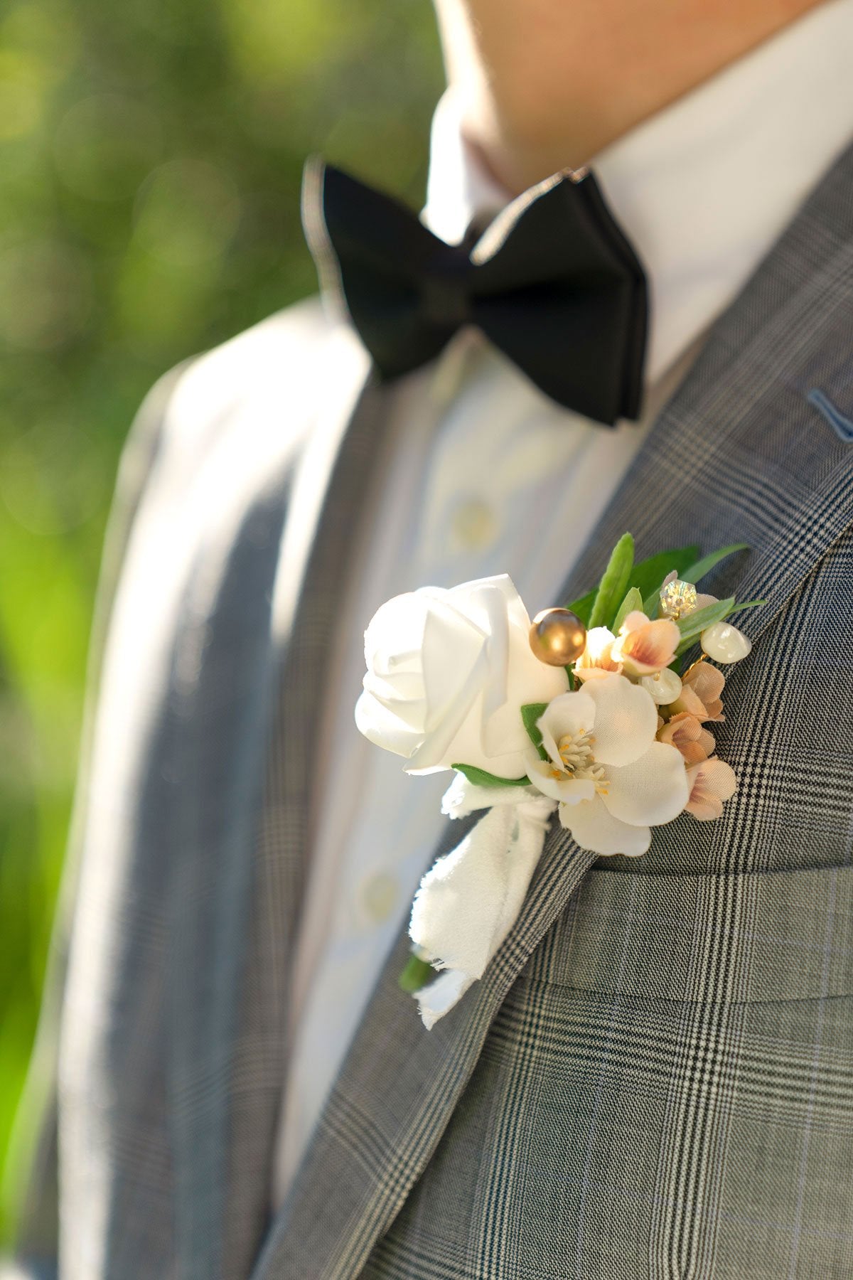 Wedding Boutonnieres (Set of 6) - Timeless White - lingsDev