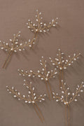 Delicate Rhinestone Pearl Hair Pins (Set of 6) - lingsDev