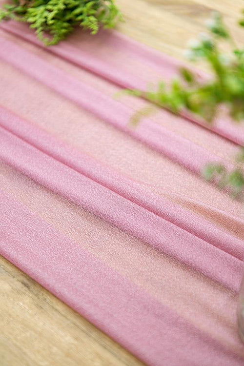 32 x 120 Inch Romantic Sheer Table Runner - 4 Colors - Ling's moment