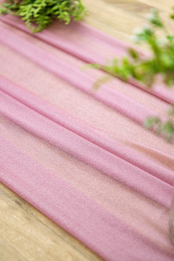Romantic Sheer Table Runner 29"w x 10FT/14FT - Blush - lingsDev
