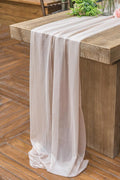 Romantic Sheer Table Runner 29"w x 10FT/14FT - Blush - lingsDev