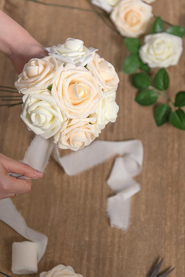 3" Foam Rose with Stem - Natural Whites - lingsDev