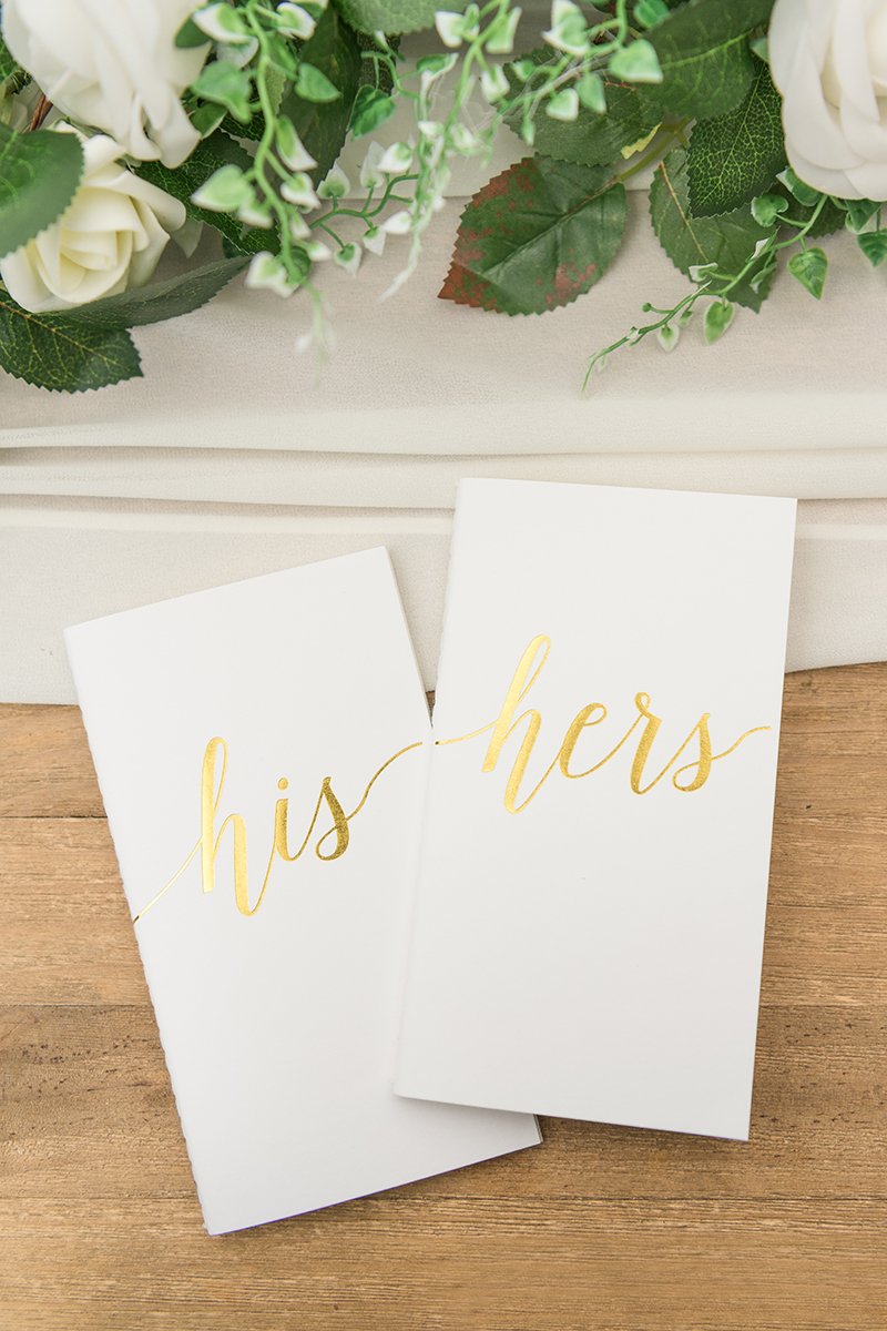 Vow Books His & Her - White & Gold - lingsDev