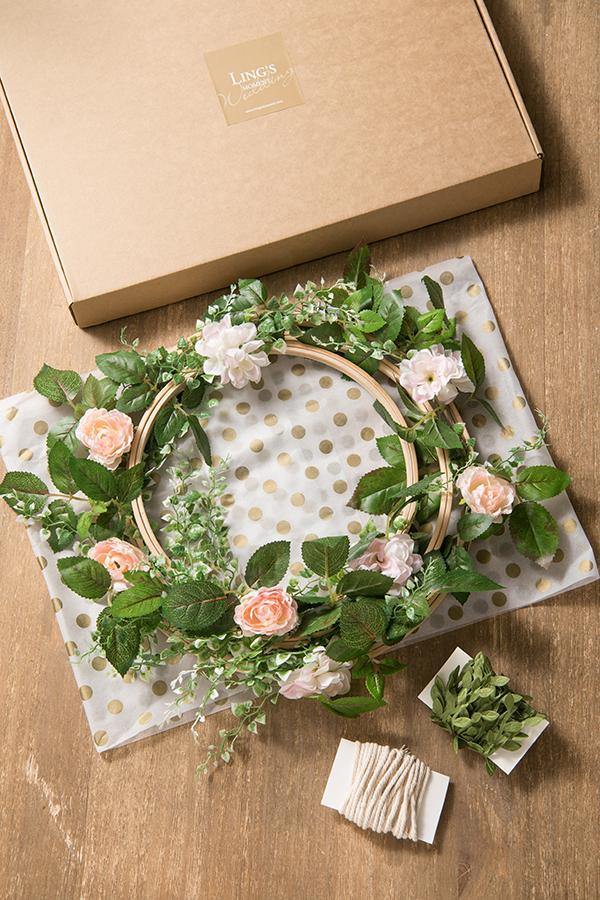 Greenery Wreaths with Roses (Set of 3) - 2 Colors - Ling's moment