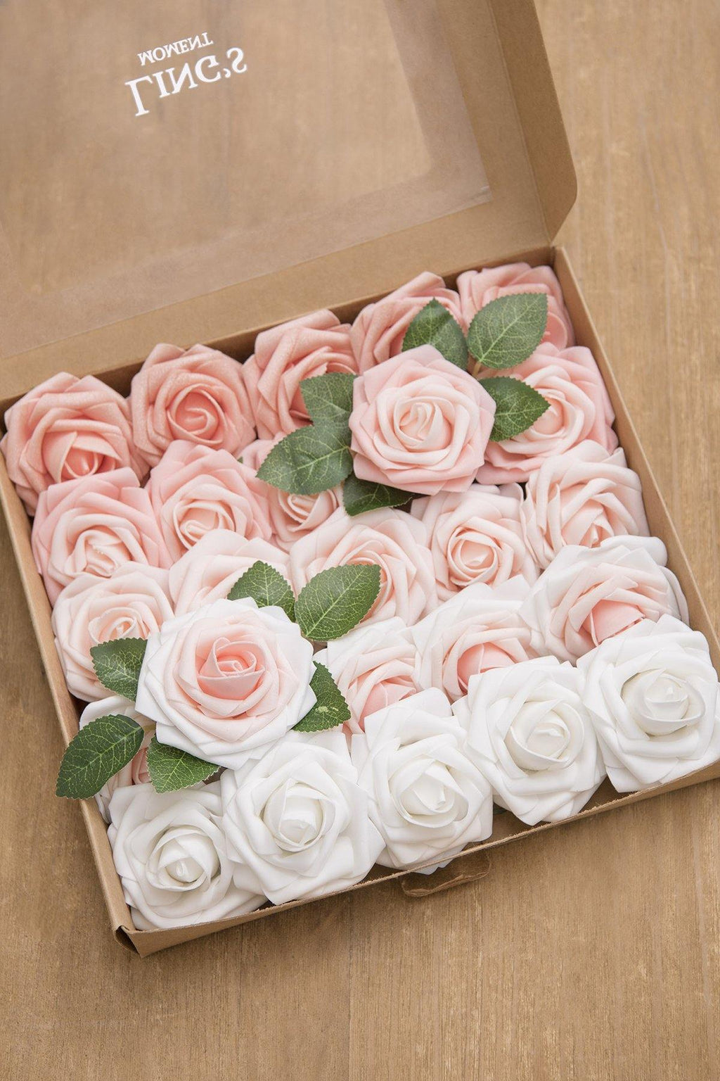 3" Foam Rose with Stem - Blush & Pink - lingsDev