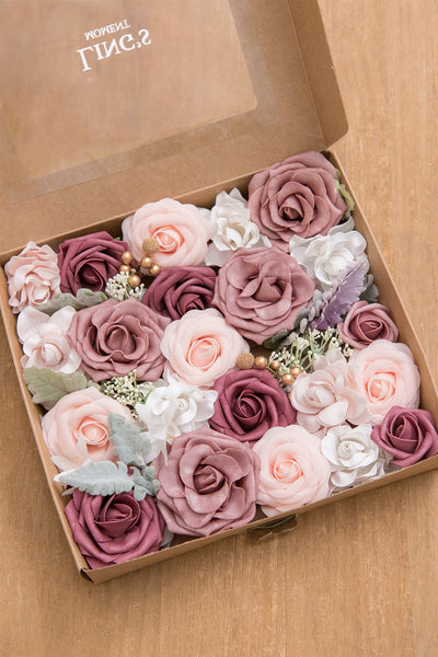 Dusty Rose Flowers Box Set - 20 Styles - lingsDev