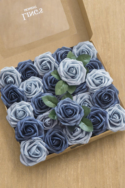 3" Blue Foam Rose with Stem - 4 Styles - lingsDev