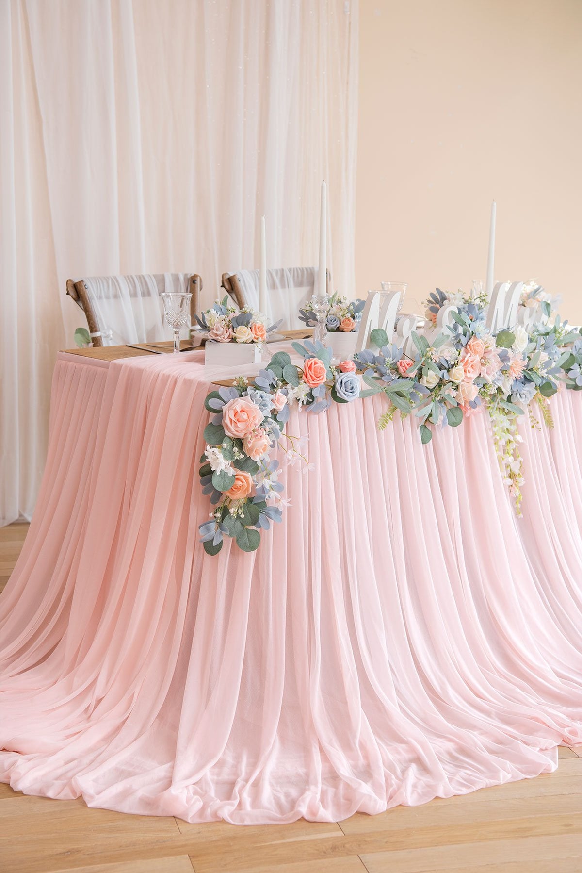 Extra Long Pooling Table Skirt - Blush - lingsDev