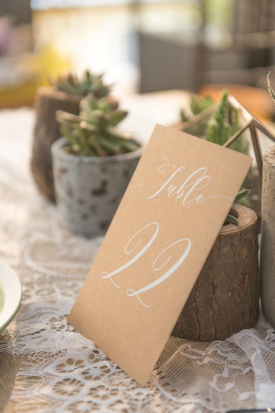 Brown Kraft Table Numbers No. 1-25 - Ling's moment