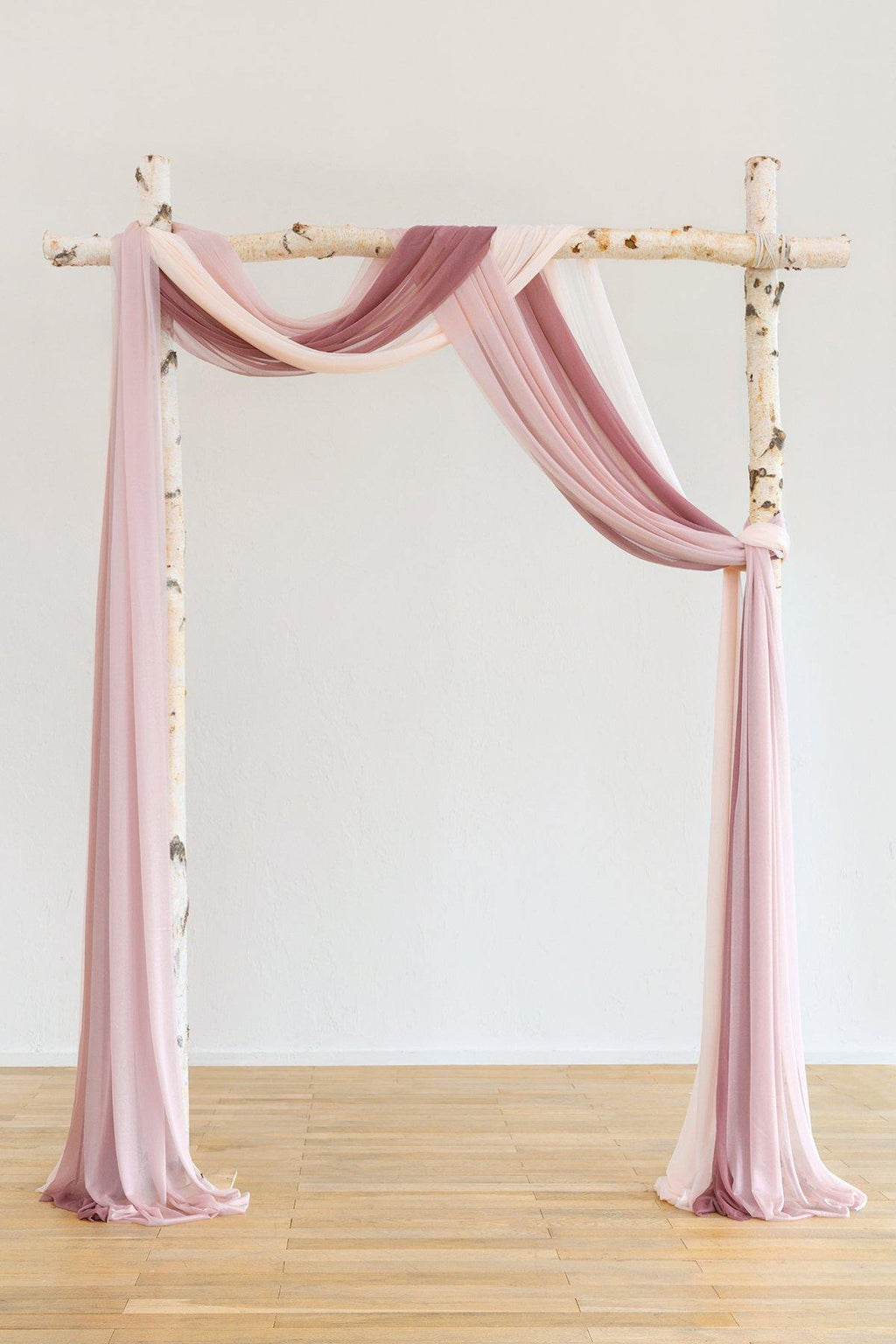 ok 5-2 Limited Time Sale | 2pcs Arch Flower Garlands with Sheer Drape - 3 Colors - lingsDev
