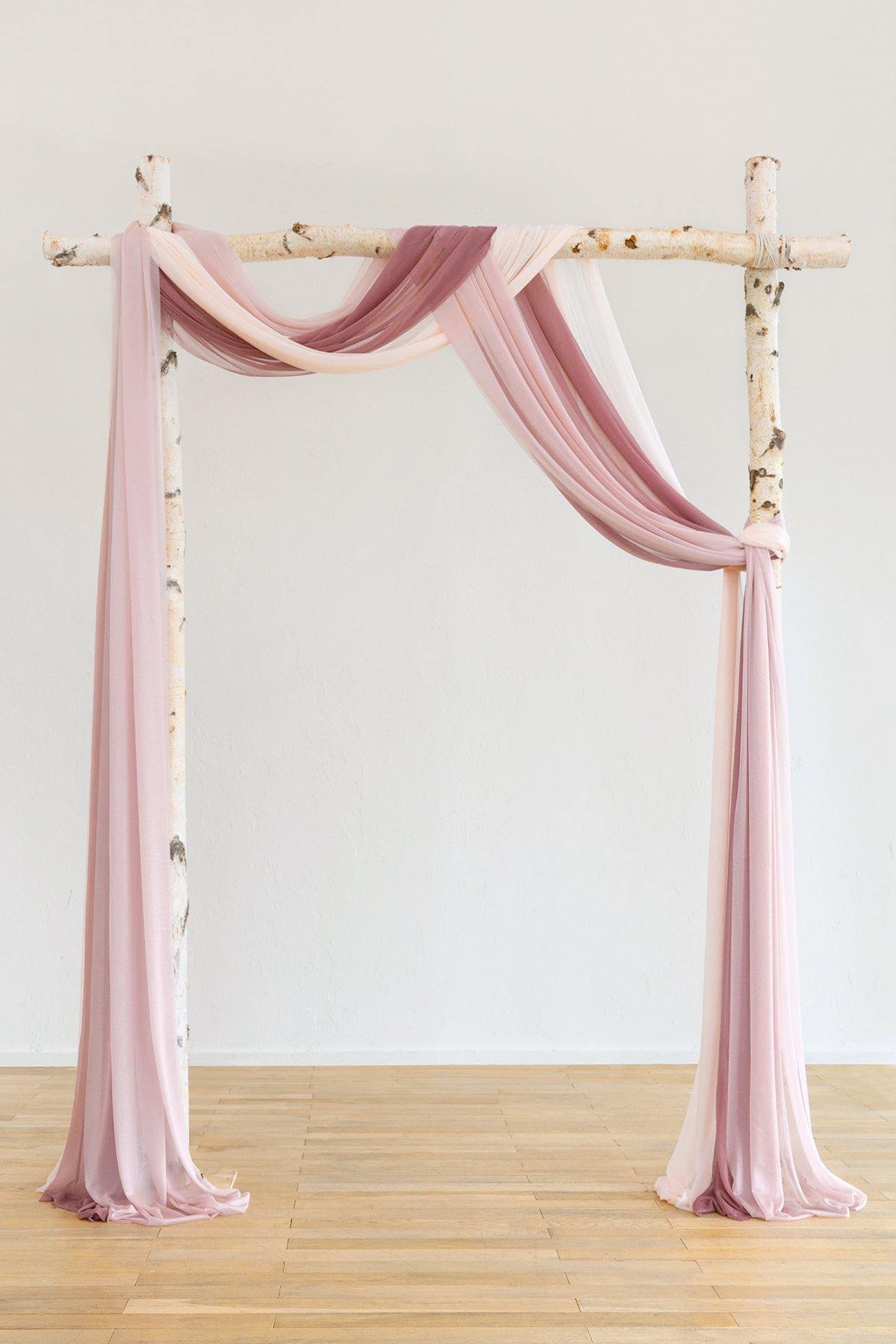ok 5-2 Limited Time Sale | 2pcs Arch Flower Garlands with Sheer Drape - 3 Colors - lingsDev