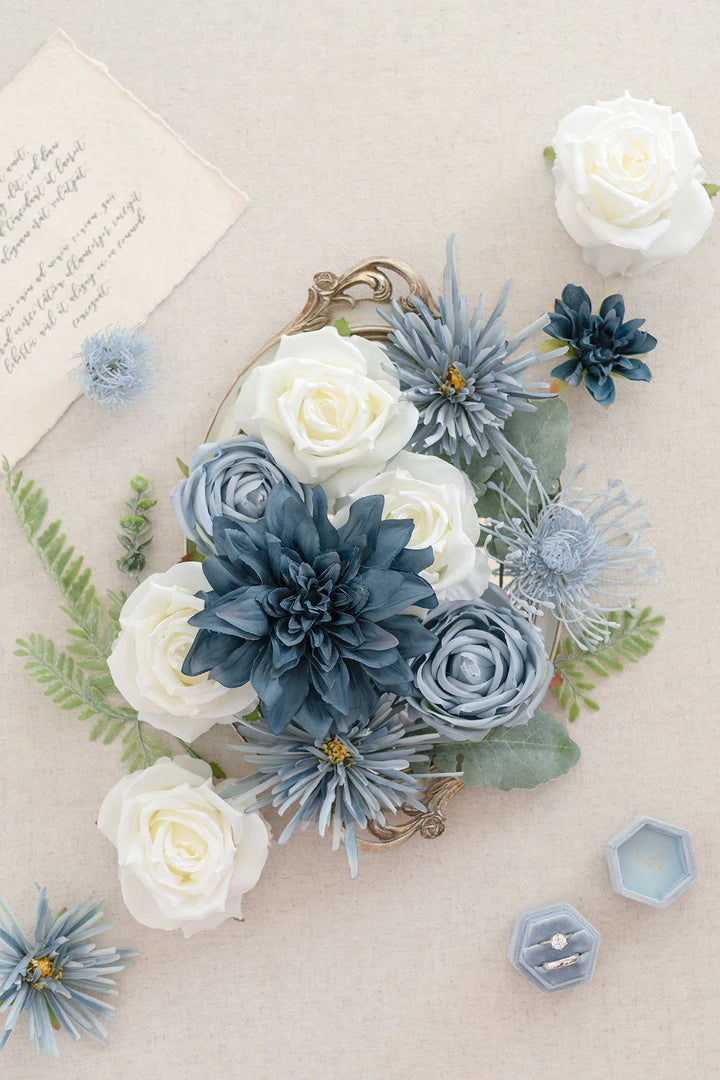 (Pick My Own) Dusty Blue & Navy DIY Wedding Flower Packages