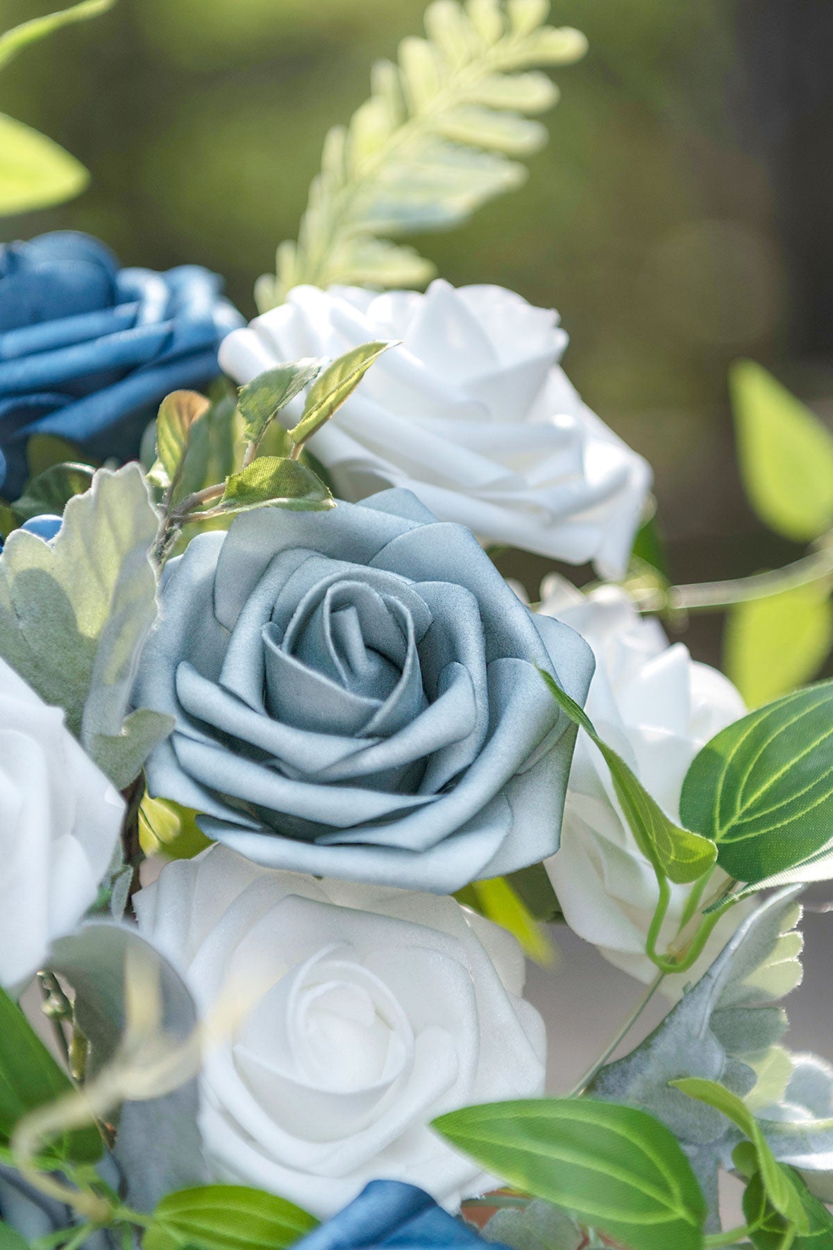Dusty Blue & Navy Designer Flower Boxes