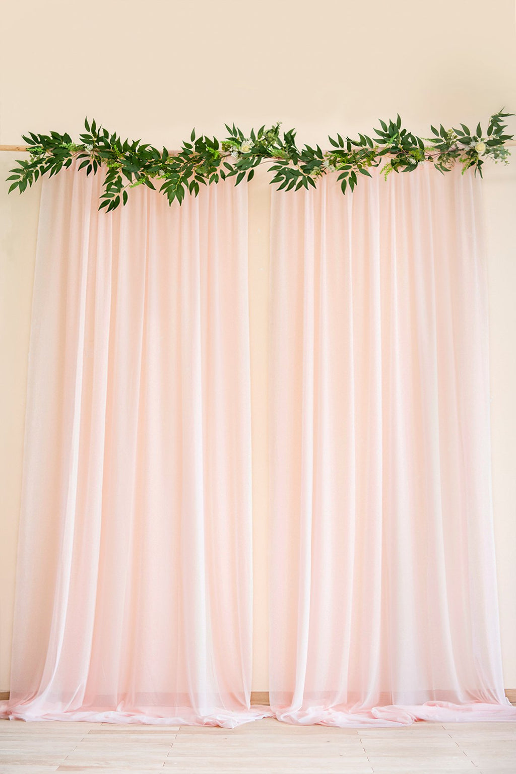 Sheer Backdrop Curtain Panels 60"w x 10FT (Set of 2) - 7 Colors - lingsDev