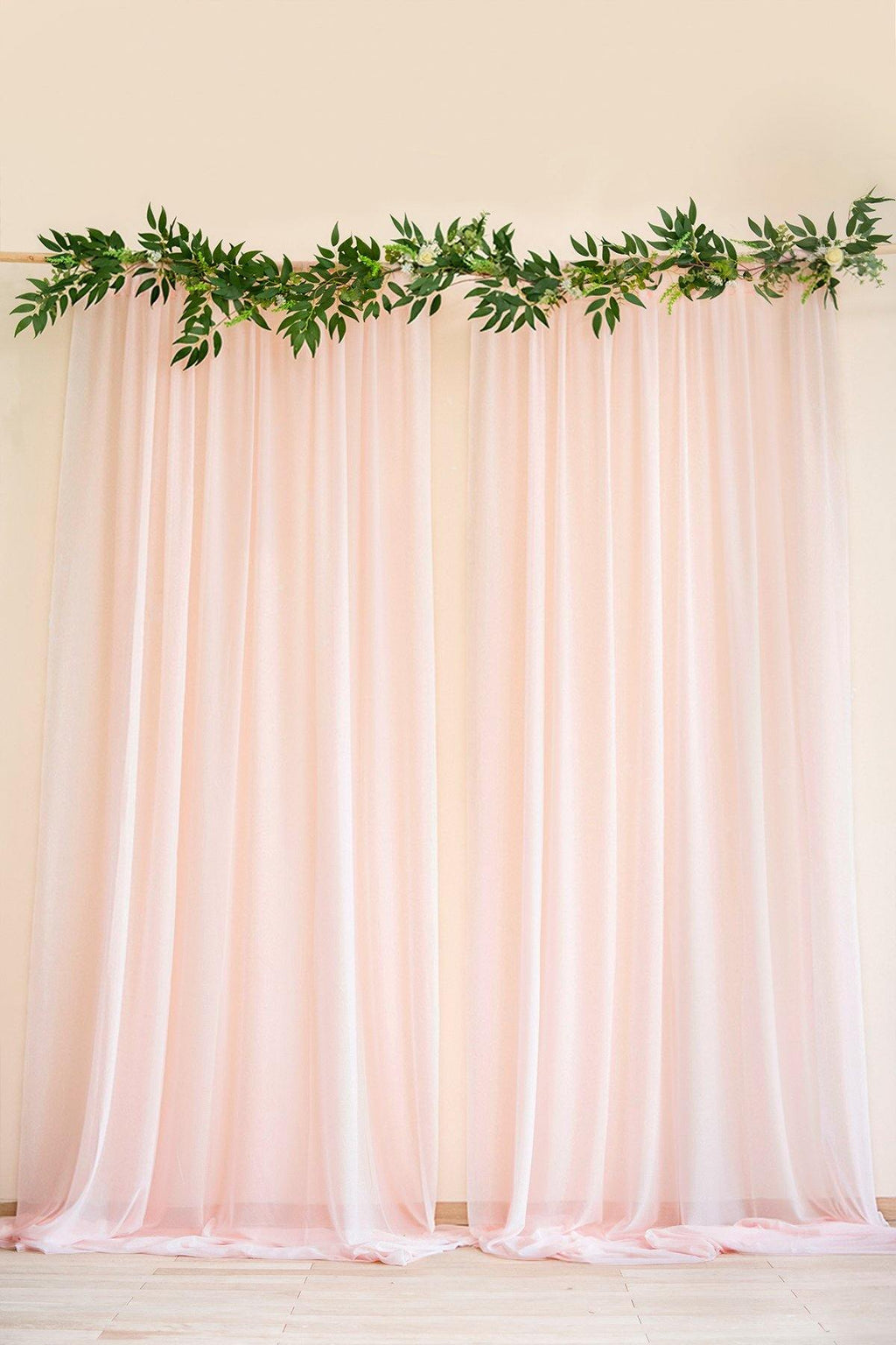 Sheer Backdrop Curtain 2 Panels - Blush - lingsDev