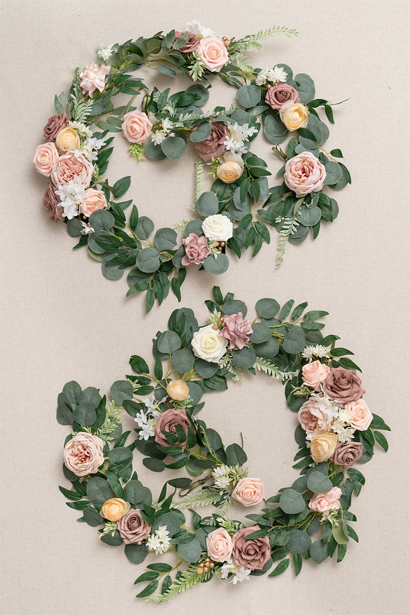 Arch Flower Garland 6.5FT (Set of 2) - Garden Dusty Rose - lingsDev