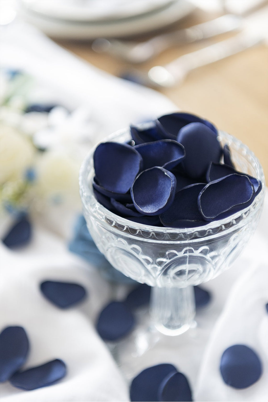 Silk Rose Petals 200/400pcs - Burgundy & Navy Blue - lingsDev