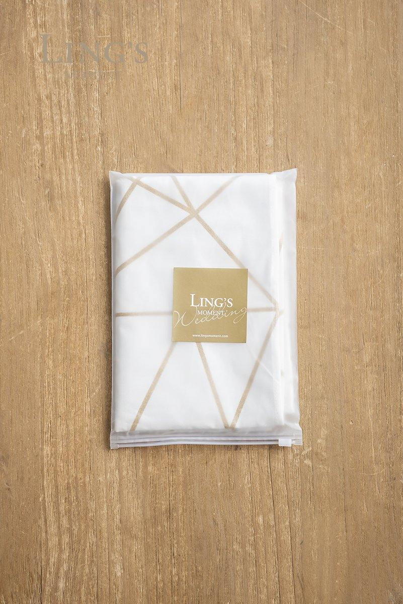 Gold Foil Geometric-Inspired Table Runner - lingsDev