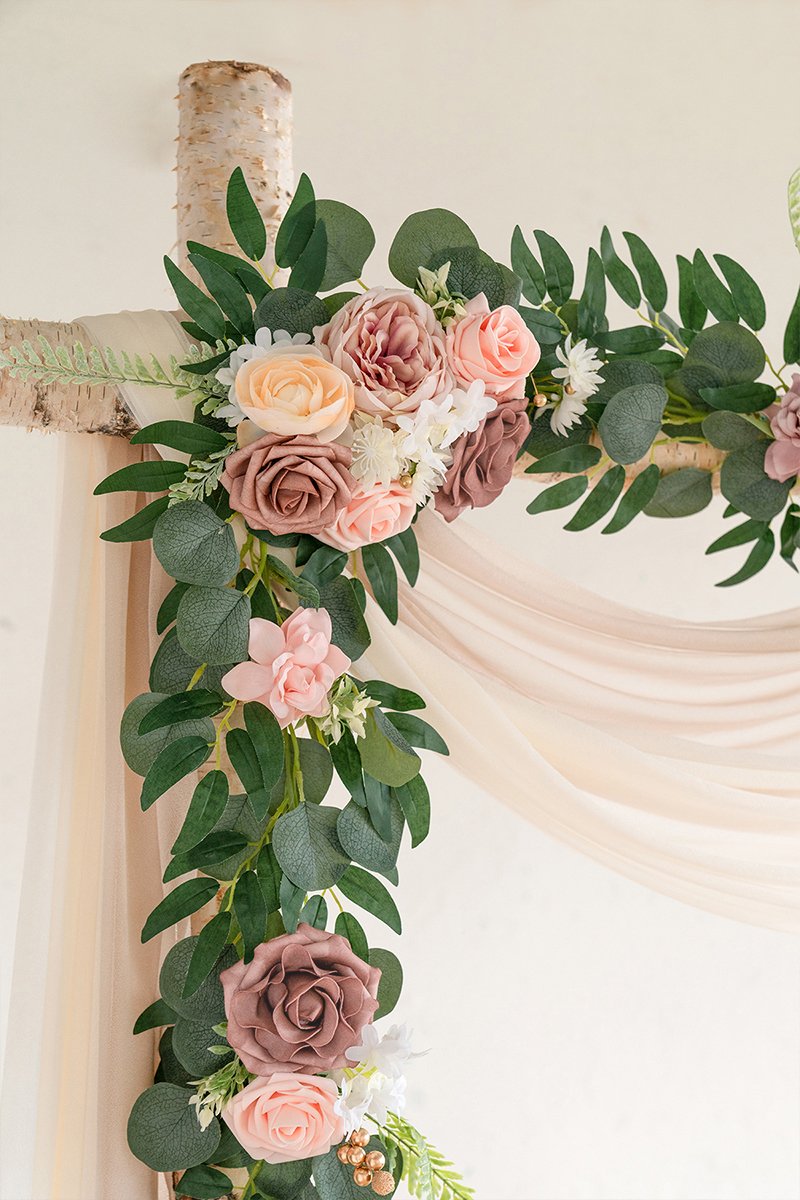 Arch Flower Garland 6.5FT (Set of 2) - Garden Dusty Rose - lingsDev