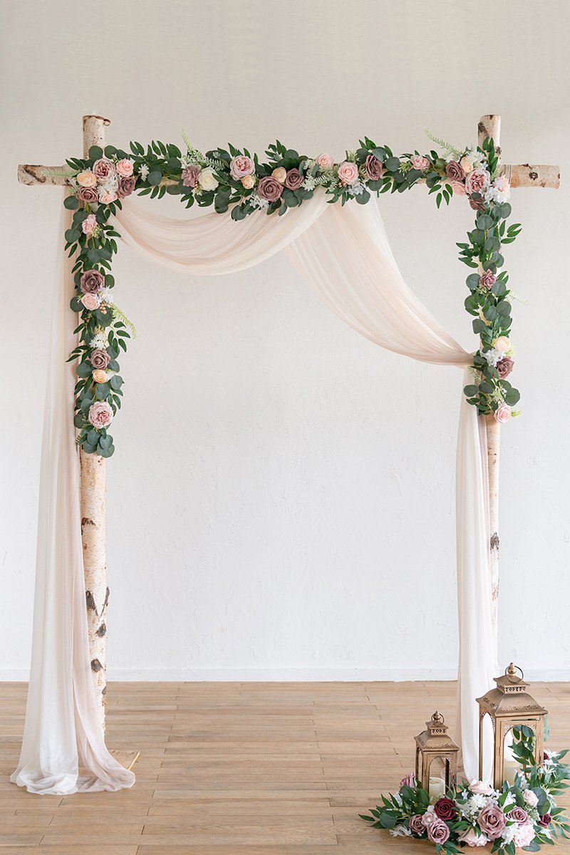 Arch FLower Garlands 6.5FT (Set of 2) - Garden Dusty Rose - lingsDev
