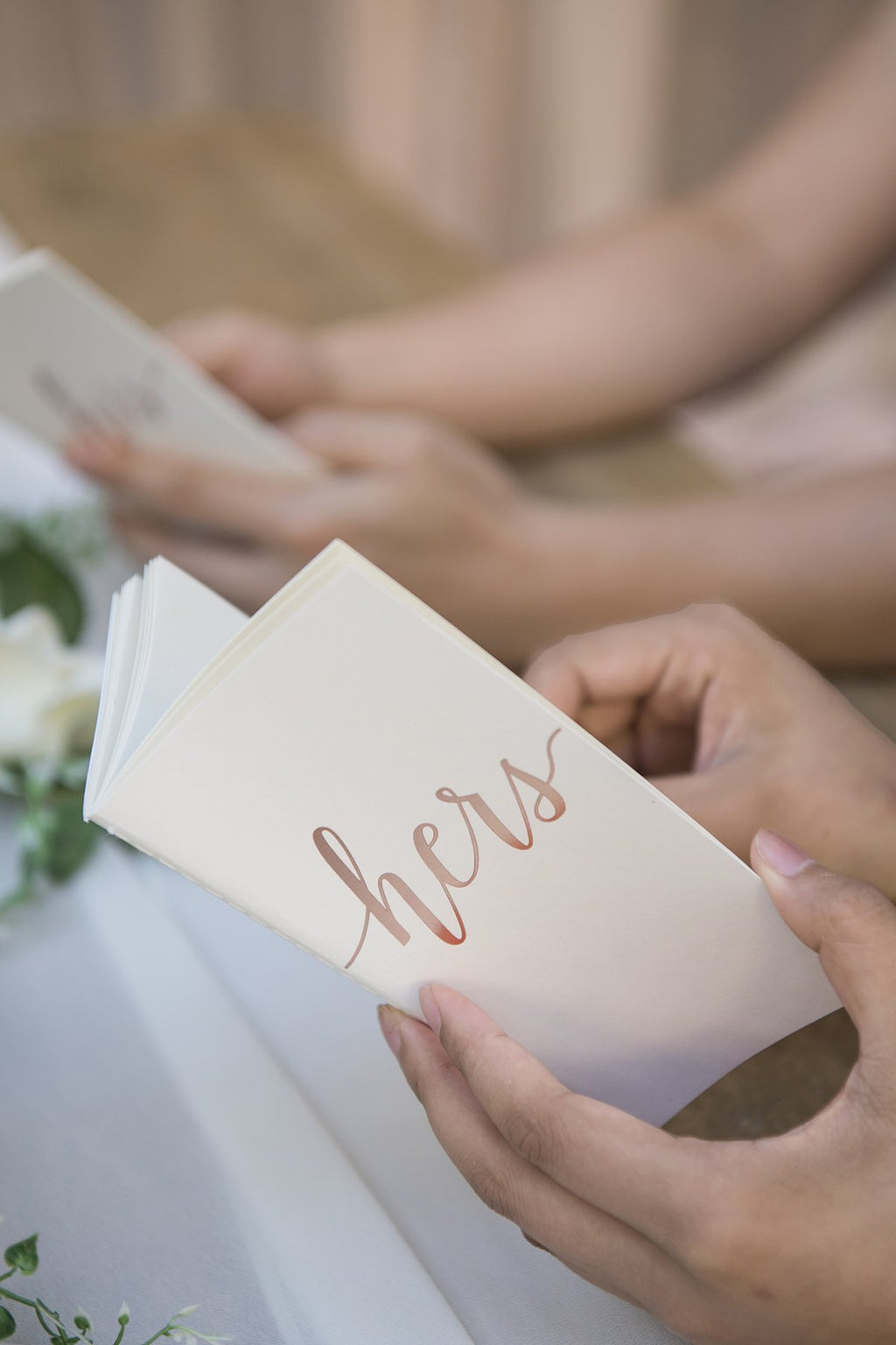 Vow Books His & Her - White & Rose Gold - lingsDev