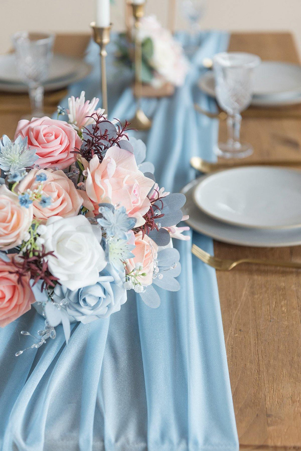 Romantic Sheer Table Runner 29"w x 10FT - 10 Colors - lingsDev