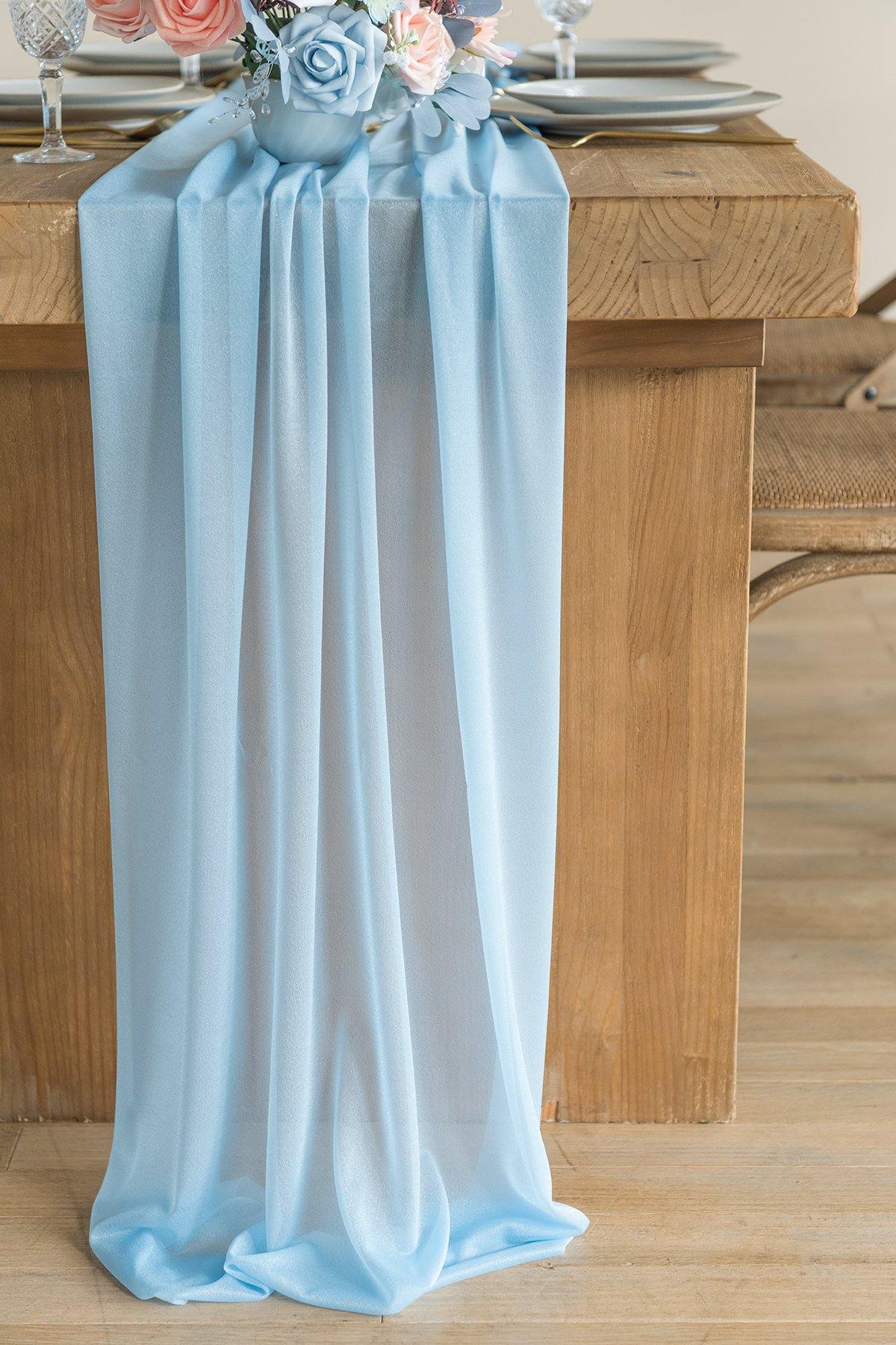 Romantic Sheer Table Runner 29"w x 10FT - 10 Colors - lingsDev