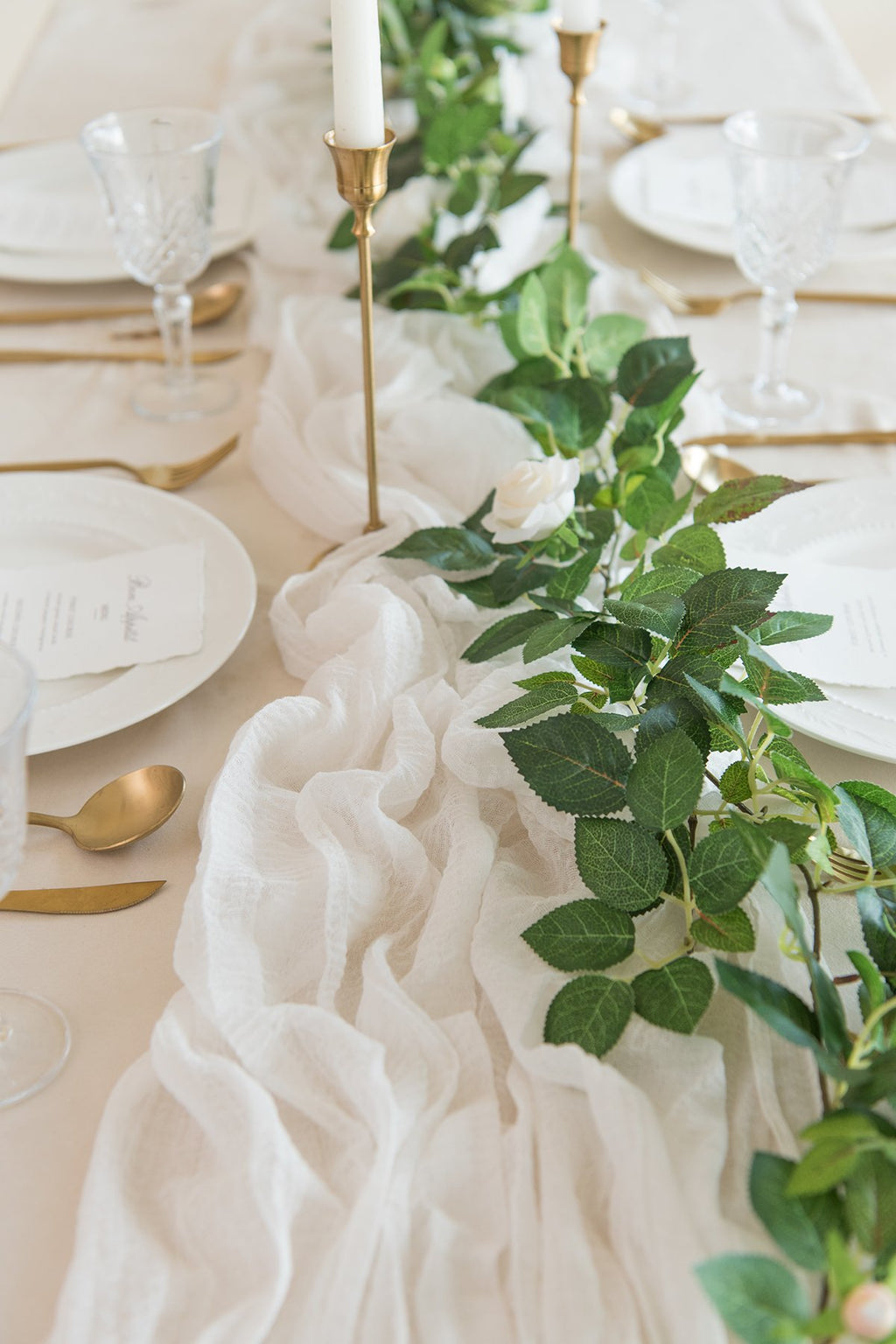 Rustic Gauze Cheesecloth Table Runner 30"w x 10FT - 7 colors - lingsDev