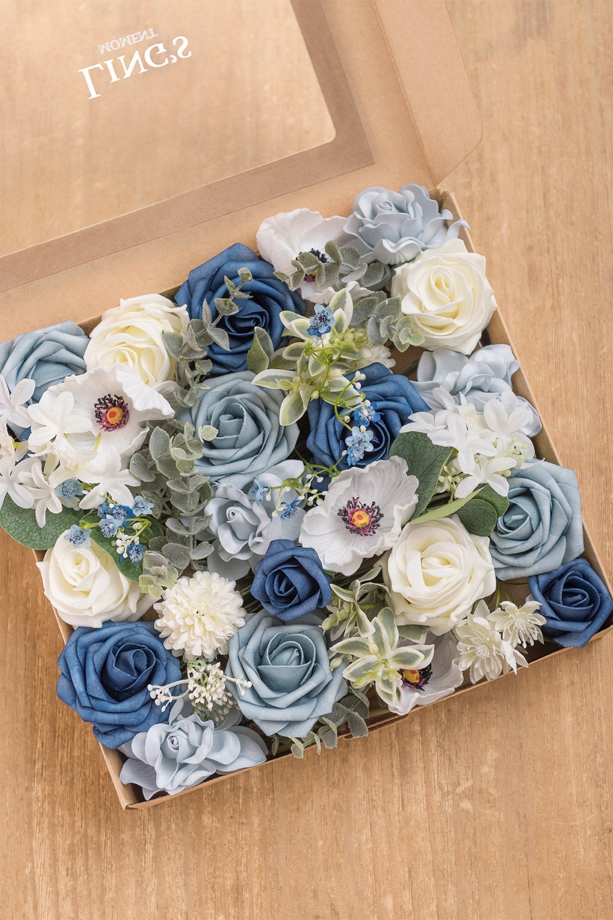 Dusty Blue Flowers Box Set - 11 Styles - lingsDev