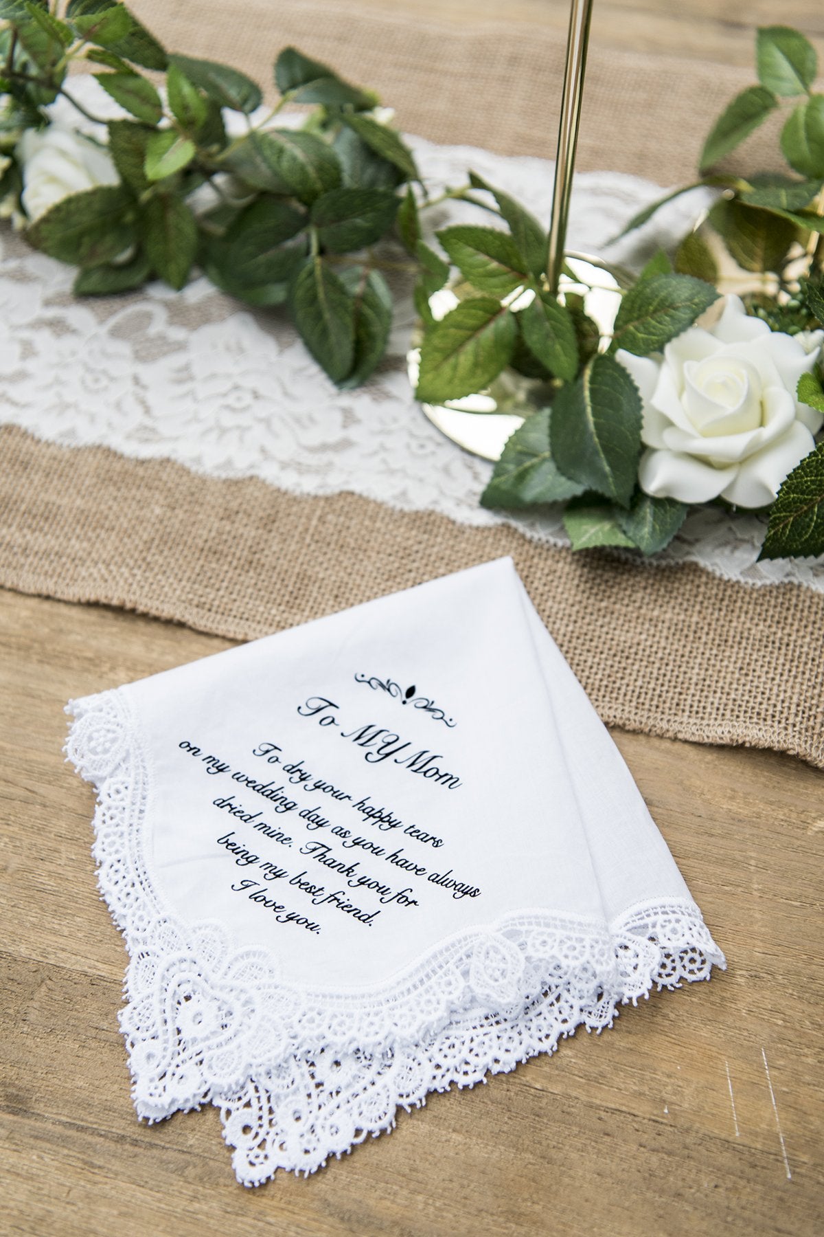 Wedding Handkerchief for Dad & Mom - Ling's moment