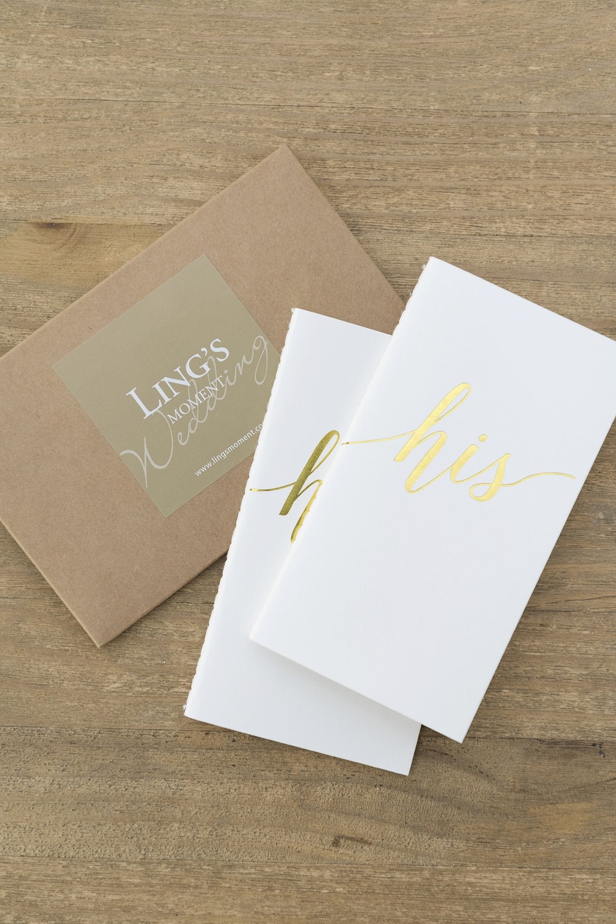 Vow Books His & Her - White & Gold - lingsDev