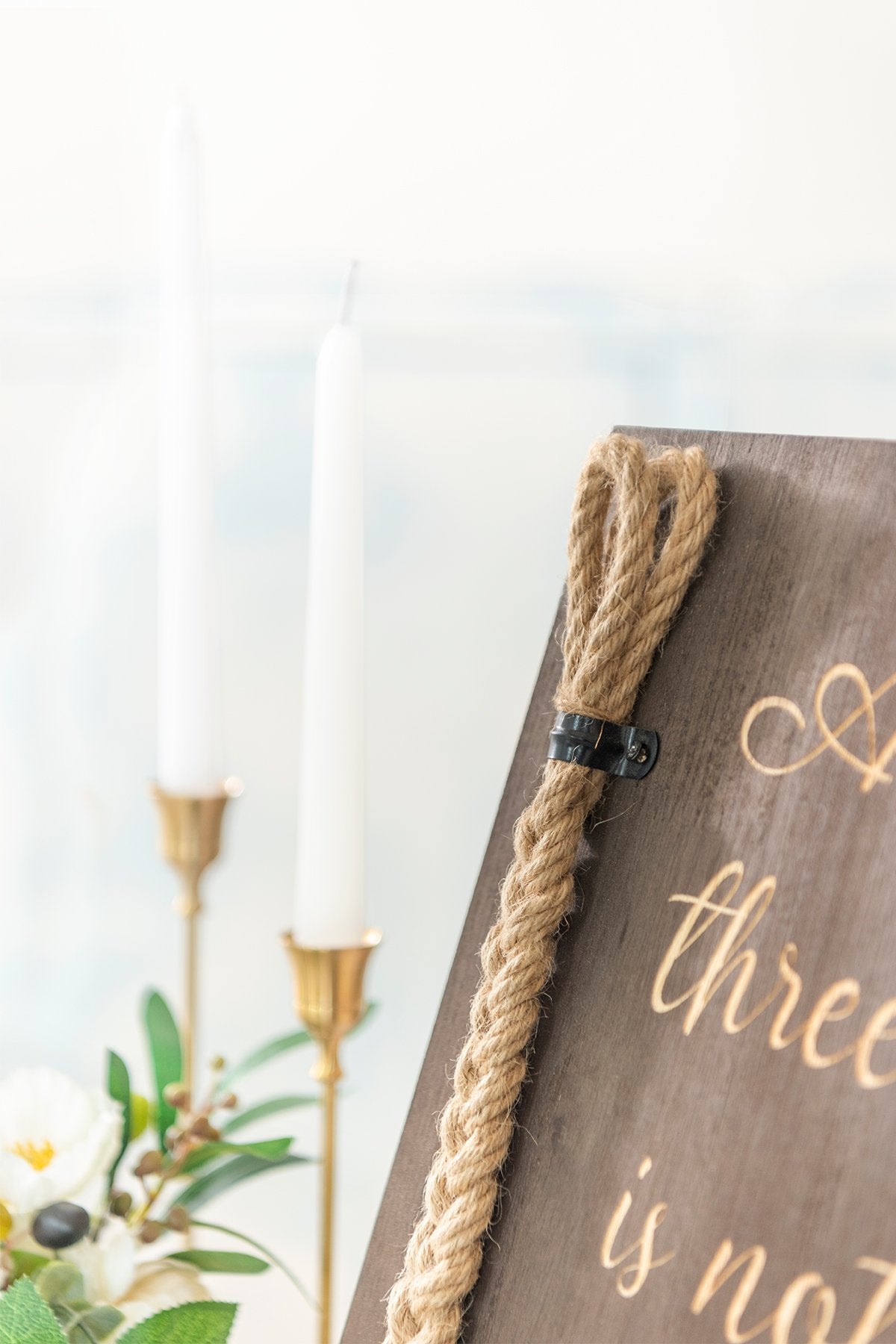 Strand of Three Cords Wedding Ceremony Sign - A Cord of Three Strands is not Easily Broken - lingsDev