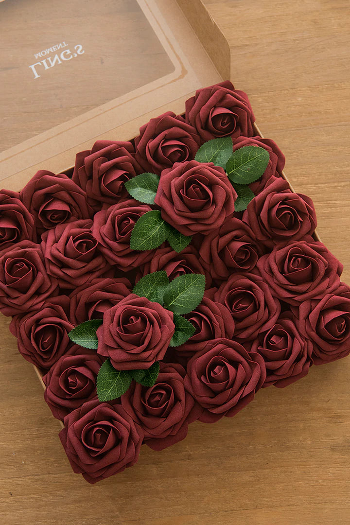 3" Foam Rose with Stem - 8 Colors